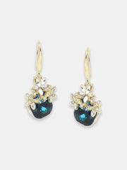 Gold Plated Party Designer Stone Drop Earring