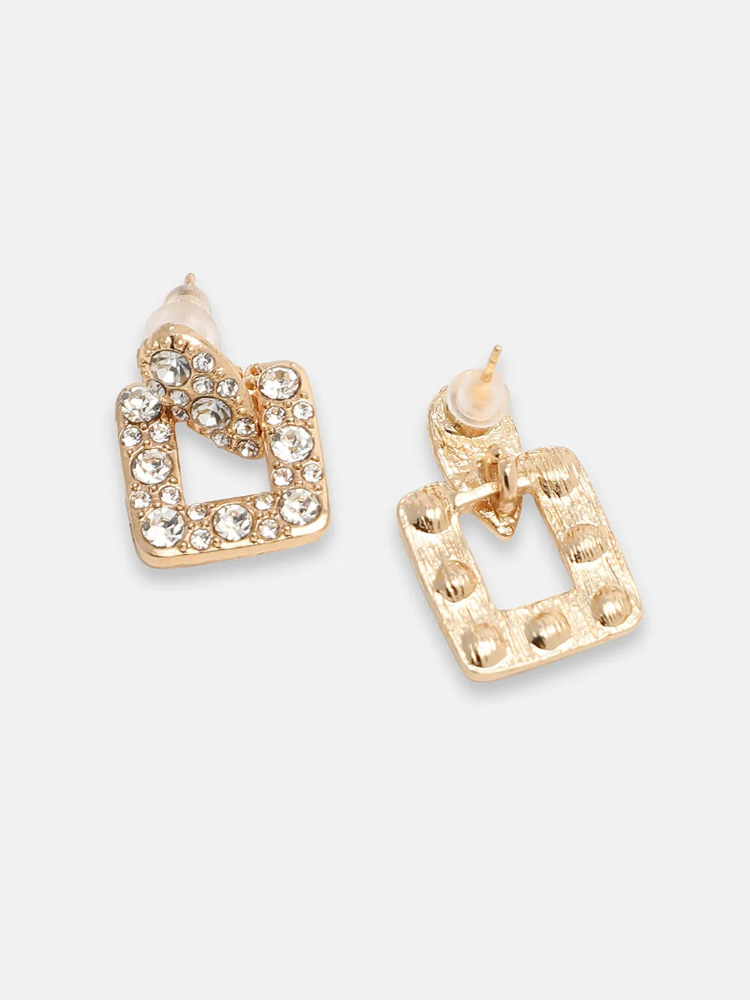 Gold Plated Party Designer Stone Drop Earring