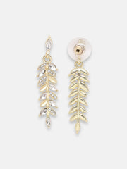 Gold Plated Party Designer Stone Drop Earring