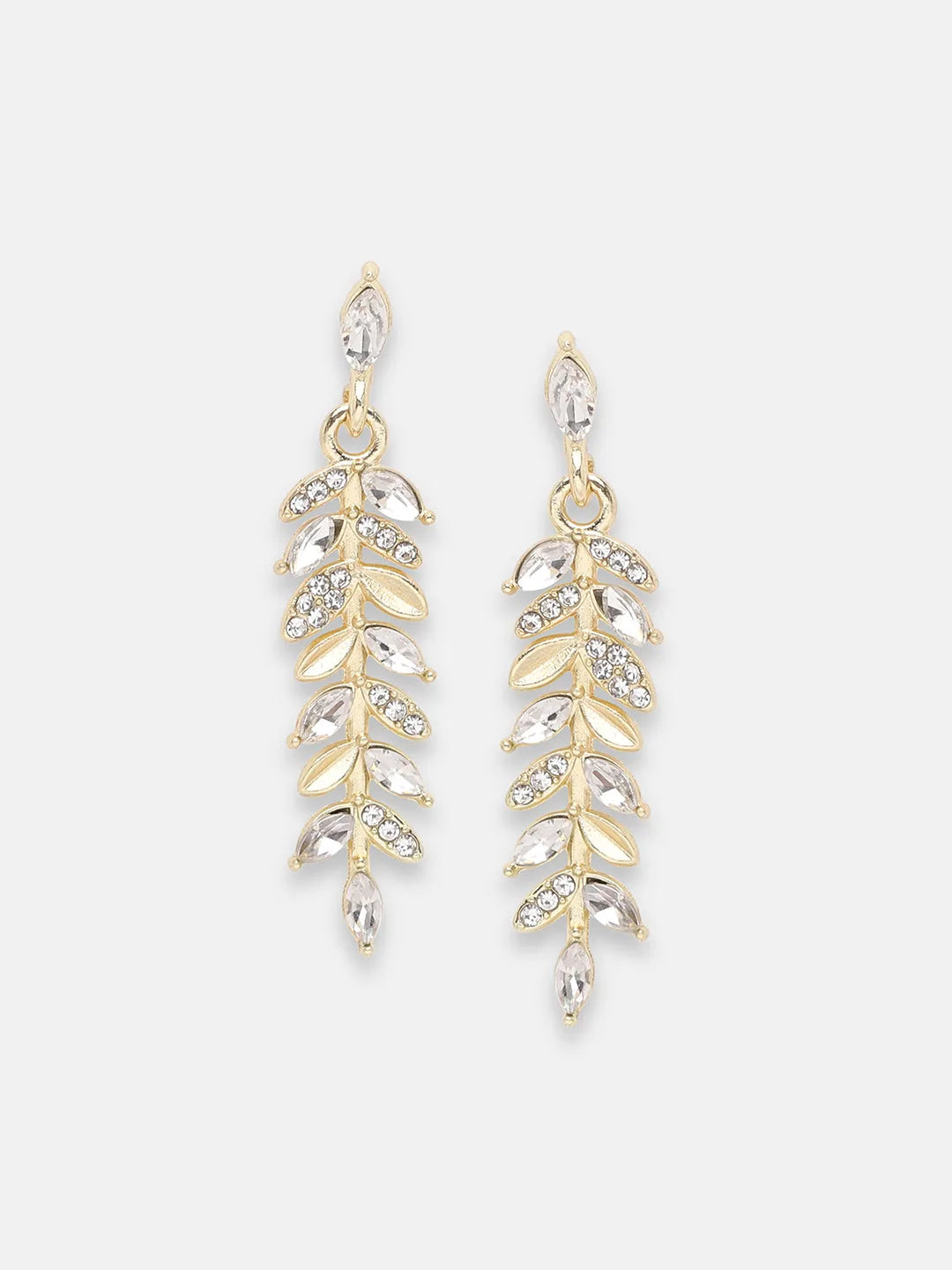 Gold Plated Party Designer Stone Drop Earring