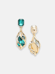 Gold Plated Party Designer Stone Drop Earring