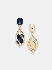 Gold Plated Party Designer Stone Drop Earring