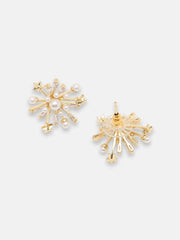 Gold Plated Party Designer Stone Drop Earring