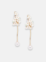 Gold Plated Party Pearls Drop Earring