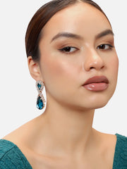 Gold Plated Party Designer Stone Drop Earring