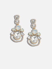 Gold Plated Party Designer Stone Drop Earring