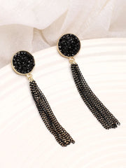 Gold Plated Party Designer Stone Drop Earring