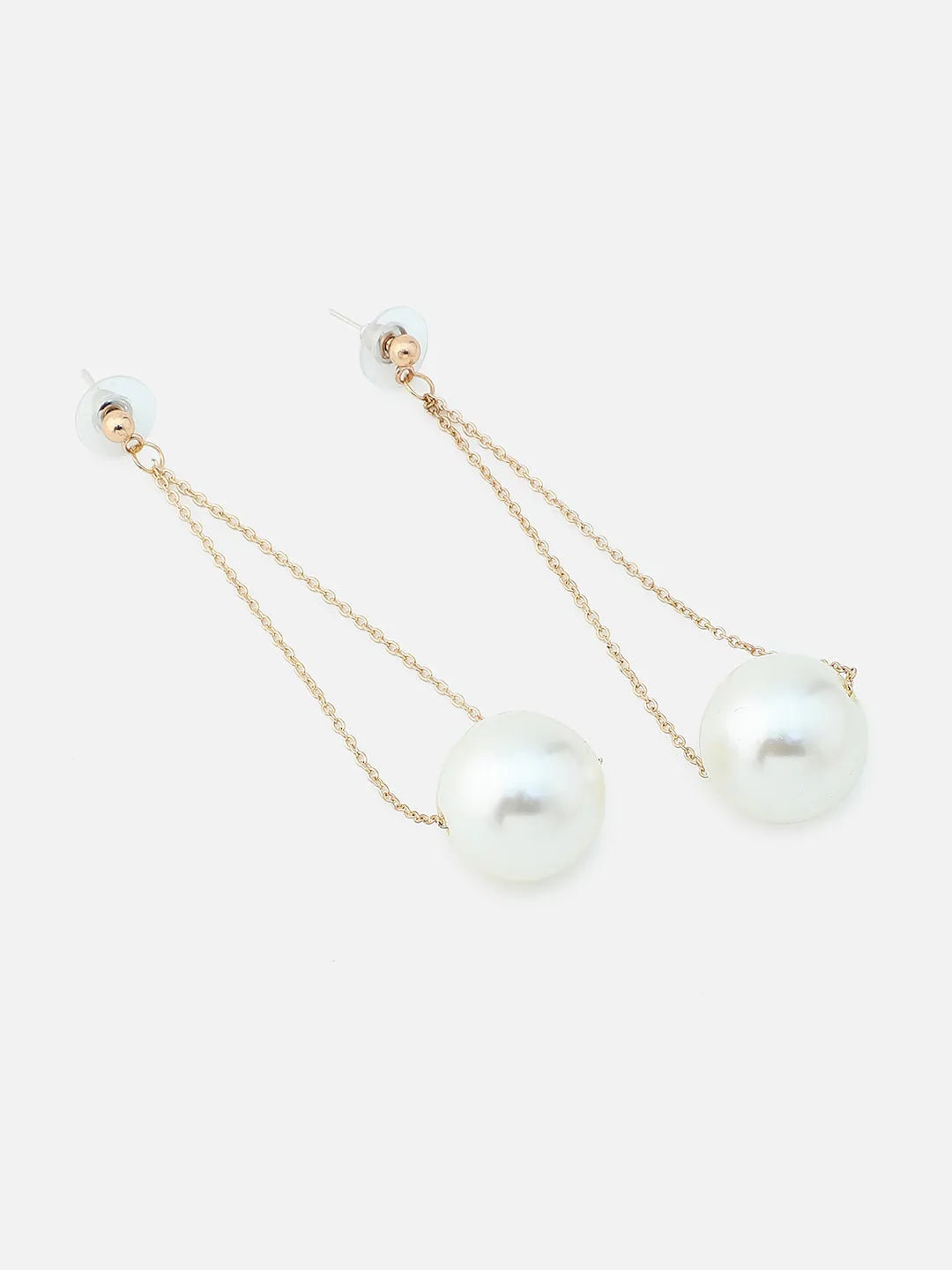 Gold Plated Party Pearls Drop Earring