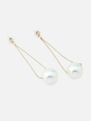 Gold Plated Party Pearls Drop Earring