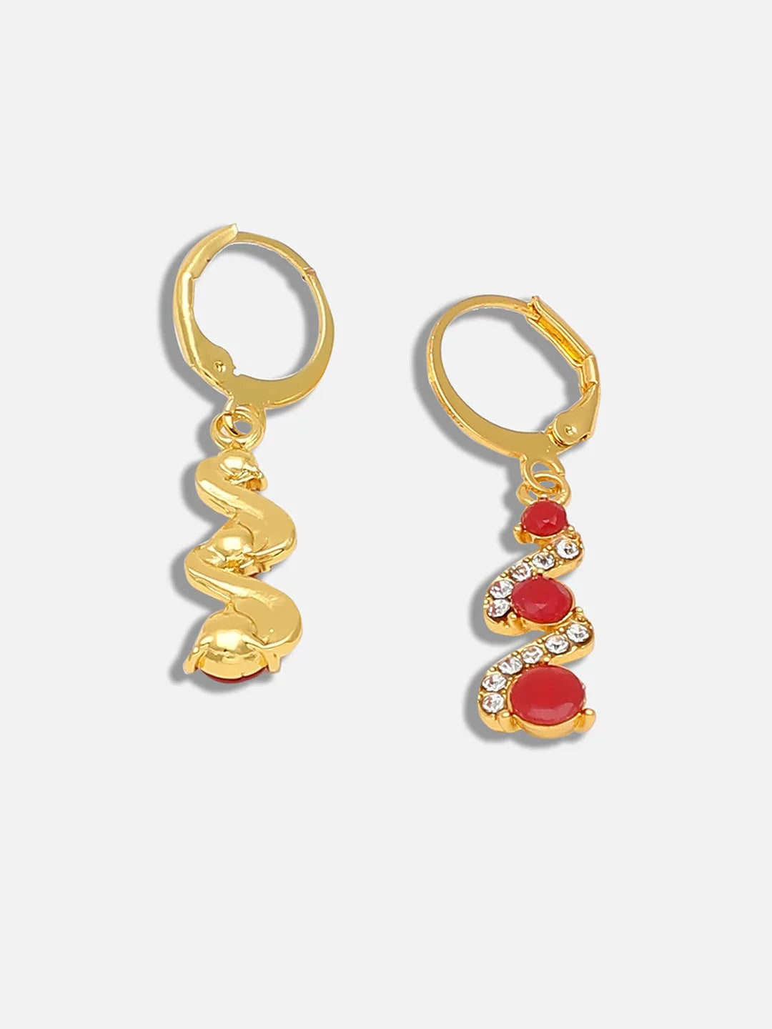 Gold Plated Party Designer Stone Drop Earring