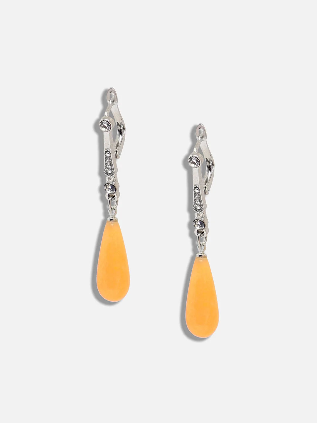 Gold Plated Party Designer Stone Drop Earring