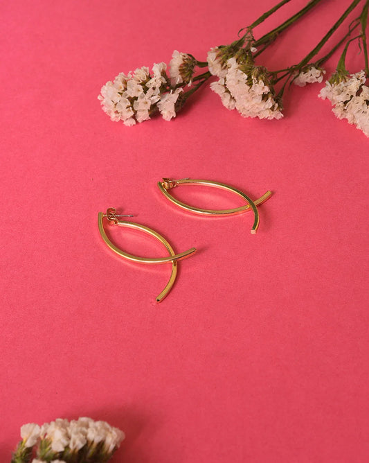 Pack of 2 Gold Plated Designer Drop Earring