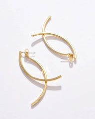 Pack of 2 Gold Plated Designer Drop Earring