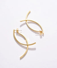 Pack of 2 Gold Plated Designer Drop Earring