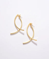 Pack of 2 Gold Plated Designer Drop Earring