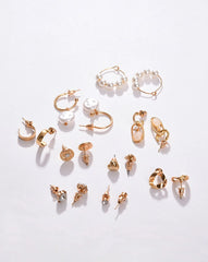 Pack of 18 Gold Plated Designer Stone Stud