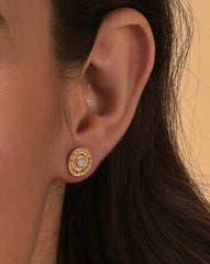 Pack of 18 Gold Plated Designer Stone Stud