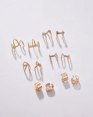 Pack of 12 Gold Plated Designer Stone Stud