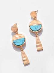 Gold Plated Designer Stone Drop Earrings