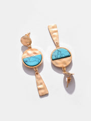 Gold Plated Designer Stone Drop Earrings