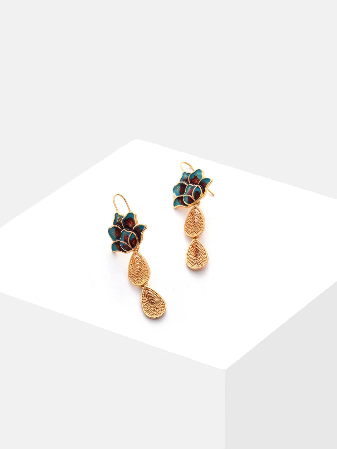 Gold Plated Designer Drop Earrings