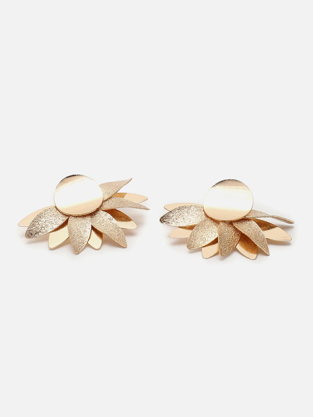 Gold Plated Designer Stone Stud