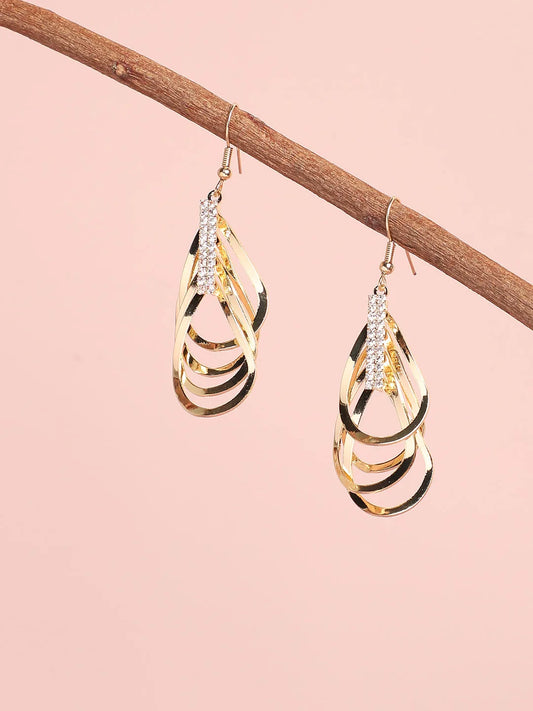 Gold Plated Designer Drop Earring