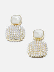 Gold Plated Designer Stone Drop Earring