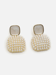 Gold Plated Designer Stone Drop Earring