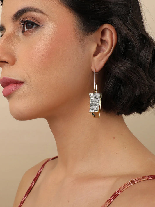 Gold Plated Designer Drop Earring