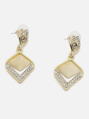 Gold Plated Designer Stone Drop Earring