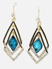 Gold Plated Designer Stone Drop Earring