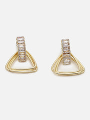 Gold Plated Designer Stone Stud