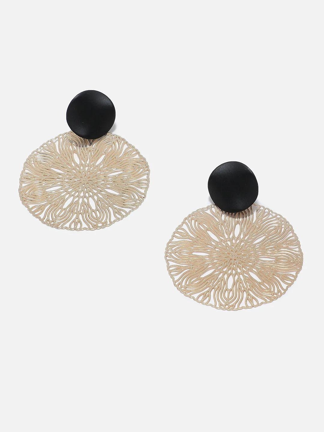 Gold Plated Designer Stone Drop Earring