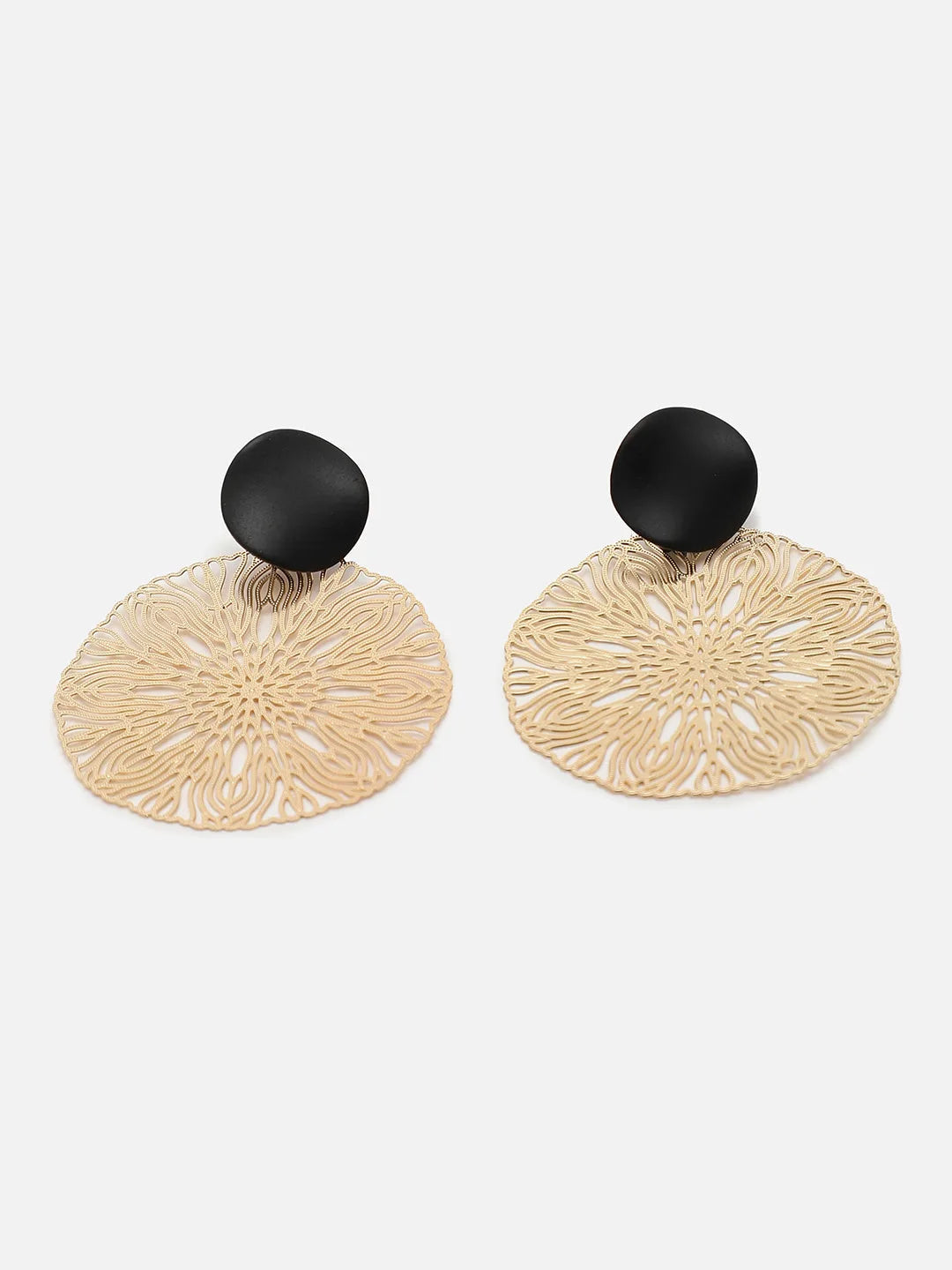 Gold Plated Designer Stone Drop Earring