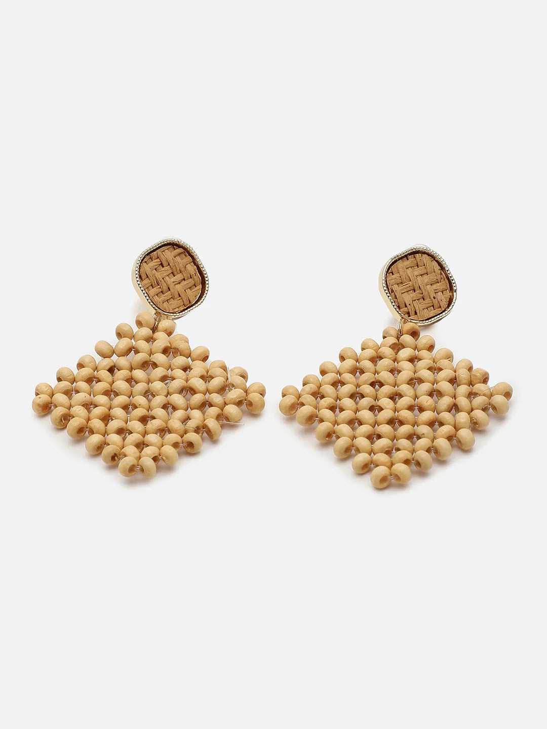 Gold Plated Designer Stone Drop Earring