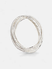 The Bling MultiLayer Bracelet  Metallic Silver