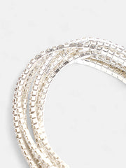 The Bling MultiLayer Bracelet  Metallic Silver