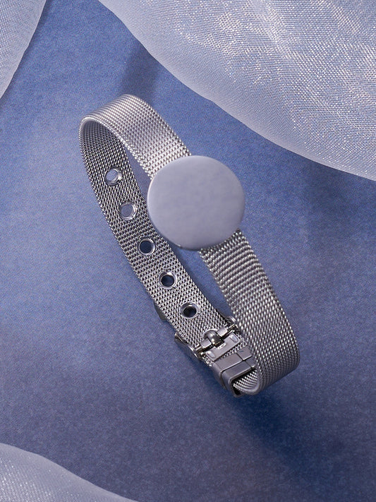 The Montre Statement Bracelet  Metallic Silver