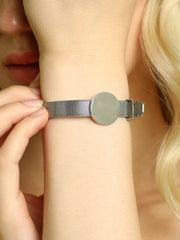 The Montre Statement Bracelet  Metallic Silver