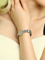 The Montre Statement Bracelet  Metallic Silver