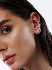 The Bling Wing Cuff Earrings  Rose Gold