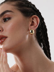 The Small Semi Chunky Hoop Earrings Champayne Gold Sohier6131