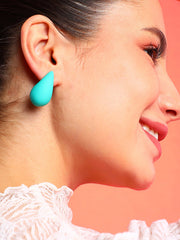 The Teardrop Drop Earrings Turquoise Blue Sohier8834