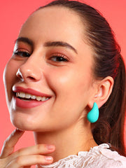 The Teardrop Drop Earrings Turquoise Blue Sohier8834