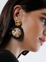 The Revolving Mirror Drop Earrings Onyx Black Sohier8970