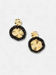 The Revolving Mirror Drop Earrings Onyx Black Sohier8970