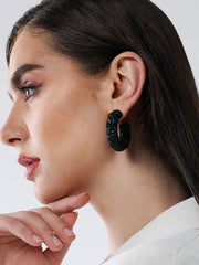 The Jingle Hoop Earrings Emerald Green Sohier8976