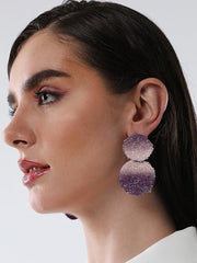 The Glacier Circular Drop Earrings Amerthyst Purple Sohier8978