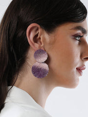 The Glacier Circular Drop Earrings Amerthyst Purple Sohier8978